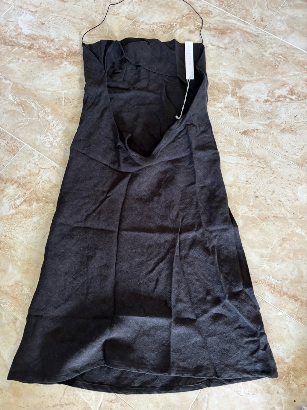 Revolve Natalie Rolt Linen Mini Halter Dress Lbd Event Cocktail Night Out — image 3 of 8
